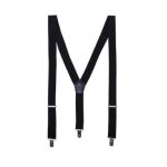 Bretelles - premier - homme - noir - ajustable - boucle - � clipser - �lastiqu�e