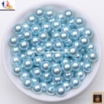 Bricaf - 50 pièces ronde en bleu ciel doux pour bracelets 8mm perles pour bijoux décoration art de tisser ... Bricaf - 50 pièces ronde en bleu ciel doux pour bracelets 8mm perles pour bijoux décoration art de tisser ...