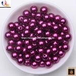 Bricaf - 50 pi�ces ronde en violet fonc� mauve pour bracelets 10mm perles acrylique pour bijoux d�coration ...