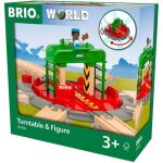 Brio world plaque tournante et personnage - accessoire pour circuit de train en bois - ravensburger - ...