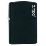 Briquet noir mat avec logo zippo