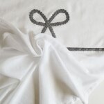 Brise bise brod en coton 45x90 cm emilie blanc par soleil docre