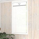 Brise bise brod� en coton 60x120 cm emilie blanc par soleil docre