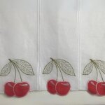 Brise bise brod� griottes rouge 60x45 cm
