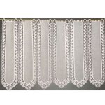 Brise bise en �tamine fantaisie macram� blanc 120x45 cm