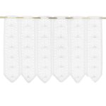 Brise bise en maille dentelle ajour�e ivoire 60x60 cm