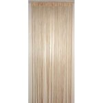 Rideau de fils merceris�s brise - beige - h 90 x l 240 cm - passe - tringle - lavable