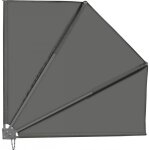 Brise - vue pour balcon - royal gardineer - 140 x 140 cm - gris anthracite - rtractable - facile  installer ...