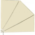 Brise - vue - royal gardineer - 140 x 140 cm - acier - beige - rtractable