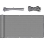 Brise vue balcon jardin terrasse hdpe 6 m x 09 m gris