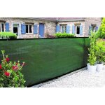 Brise - vue - nature - 1 x 3 m - occultant 5 / 5 - hdpe 350 g / m� - vert kaki