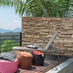 Idmarket brise vue occultant 15 x 10 m motif pierre marron 160 gr / m�