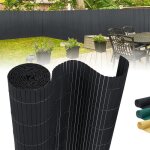 Brise vue pvc cl�ture - lzq - 90 x 300 cm - anthracite - r�sistant aux intemp�ries