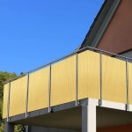 Brise - vue en pvc - naizy - bambou - protection uv - pour jardin balcon et terrasse
