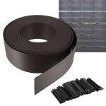 Brise vue semi rigide 25m - hauteur 93mm - pour clture de jardin - installation facile - clips de fixation ...