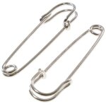 Broche apprts en mtal 28 (mm) (5pcs) argent