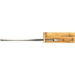 Broche barbecue - forged - churrasco - acier inoxydable ss430 - l 70 cm - forme v