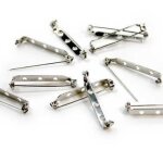 Broche epingle plate 38 (mm) (10pcs) gris