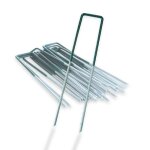 Broches de fixation crochets pour gazon synth�tique & voile de d�sherbage 3 x 15 cm 50 pi�ces