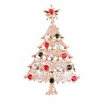 Broche fleuries - accessoire de bijoux - broche darbre de cristal - plaqu� or - cadeau pour femmes - ...