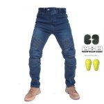 Broderie moto loisirs moto hommes en plein air dt quitation jeans moto jeans avec protect gears