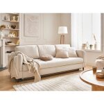Brooke - canapé 3 places - convertible - en velours - beige Brooke - canapé 3 places - convertible - en velours - beige