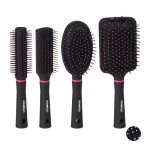 Relaxdays brosse à cheveux en jeu de 4 étui pour déplacements brosses en plastique rondes de voyages ... Relaxdays brosse à cheveux en jeu de 4 étui pour déplacements brosses en plastique rondes de voyages ...