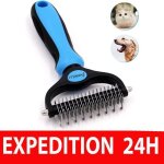 Zisonix brosse et peigne d�m�loir - professionnel - chien - �limination des poils morts - poil long - ...