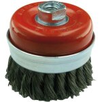 Brosse coupe - tivoly - mche - mches torsades en acier - axe 14mm - diamtre 90mm
