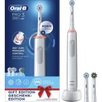 Brosse  dents lectrique oral - b pro 3 - 3 brossettes incluses - blanc - sans fil