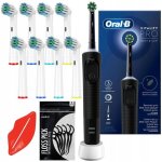 Brosse  dents lectrique - oral - b - vitality pro protect x clean black - 8 brossettes - timer - 3 ...
