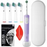 Brosse  dents lectrique - oral - b - vitality pro protect x clean violet - 4 embouts - tui voyage