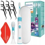 Brosse  dents lectrique - philips - sonicare for kids hx6321 - enfants 3 ans et plus - 2 modes - accessoires ...