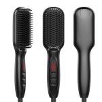 Brosse lissante chauffante en cramique avec ions ngatifs - swarey - 12 tempratures - noir