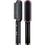 Brosse lissante chauffante brosse lissante cheveux ionique infrarouge avec 5 niveaux de rglage anti ...