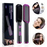 Brosse lissante chauffante pour lisser et boucles 30 rglages de temprature brosse coiffante anti - ...