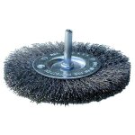 Brosse m�tallique rotative plate 100 mm - outifrance - fils acier - montage sur perceuses
