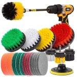 Brosse nettoyage rotative perceuse nettoyage voiture brosse visseuse 22 pcs pour voiture jantes baignoire ...
