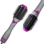 Brosse soufflante 2 en 1 - 1200w brosse  air chaud pour scher / lisser / coiffer / volume - 3 vitesse ...