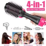 Brosse soufflante rotative - folaya - s�che - cheveux 3 en 1 - multifonctionnel - noir / rose - 660g