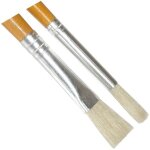 Brosse à tableau plate + ronde n10 savy - bois et fer - blanc Brosse à tableau plate + ronde n10 savy - bois et fer - blanc