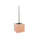 Brosse wc avec support mdf & acier inox wave orange msv
