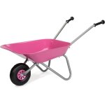Brouette en mtal rose
