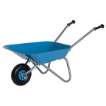 Brouette en metal enfant bleue / grise - benne 25kg max 80x38x41cm - accessoire outil jardin - des 25 ...
