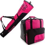 Brubaker carver pro 2. 0 set de ski - housse � skis et sac � chaussures de ski - 170 cm - noir - rose ...