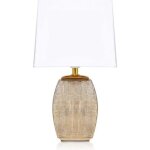 Brubaker - lampe de table / de chevet - design �l�gant - hauteur 38 cm - pied en c�ramique / dor� - abat ...