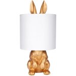 Brubaker lampe de table ou de chevet lapin dor� - 42 cm de hauteur
