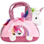 Brubaker licorne en peluche arc - en - ciel dans un sac � main - 20 cm - peluche dans un sac - rose
