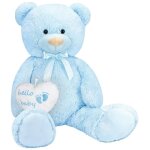 Brubaker ours en peluche xxl 100 cm avec c?ur hello baby - cadeau de naissance pour les gar�ons nouveau ...