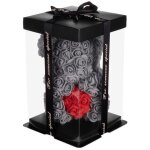 Brubaker ours en rose avec coeur 25 cm - fleurs cadeau pour lanniversaire de la saint - valentin - gris ...